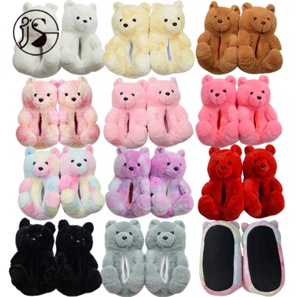 teddy bear slippers a008-China manufacture - jslipper China supplier