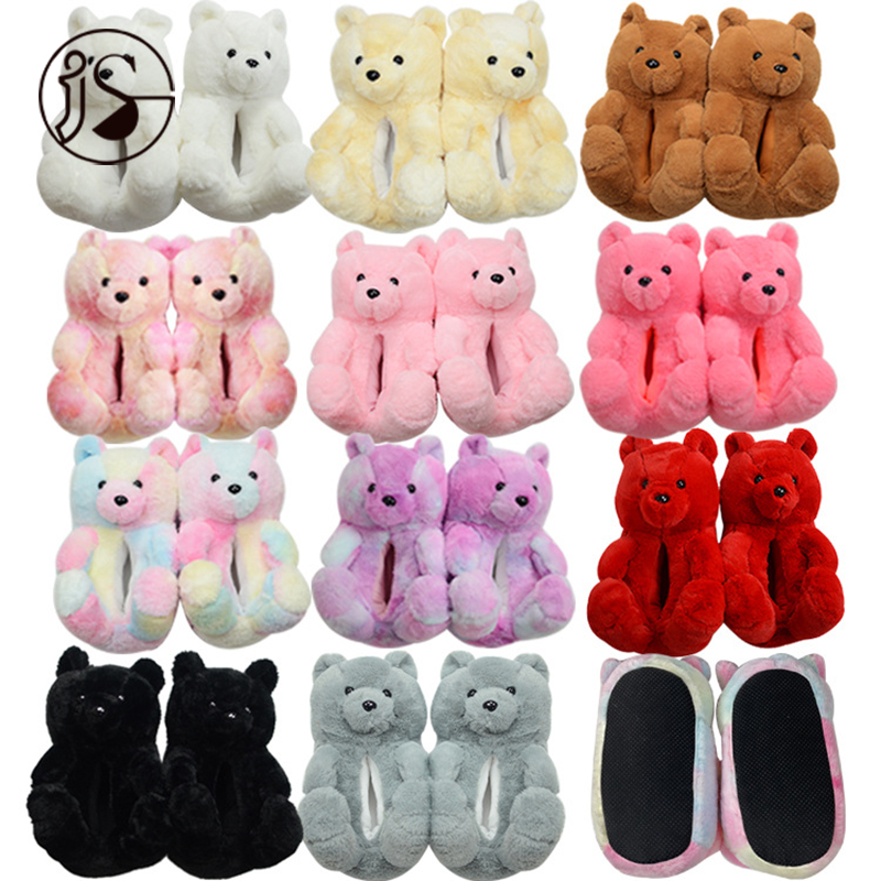 teddy bear slippers a008